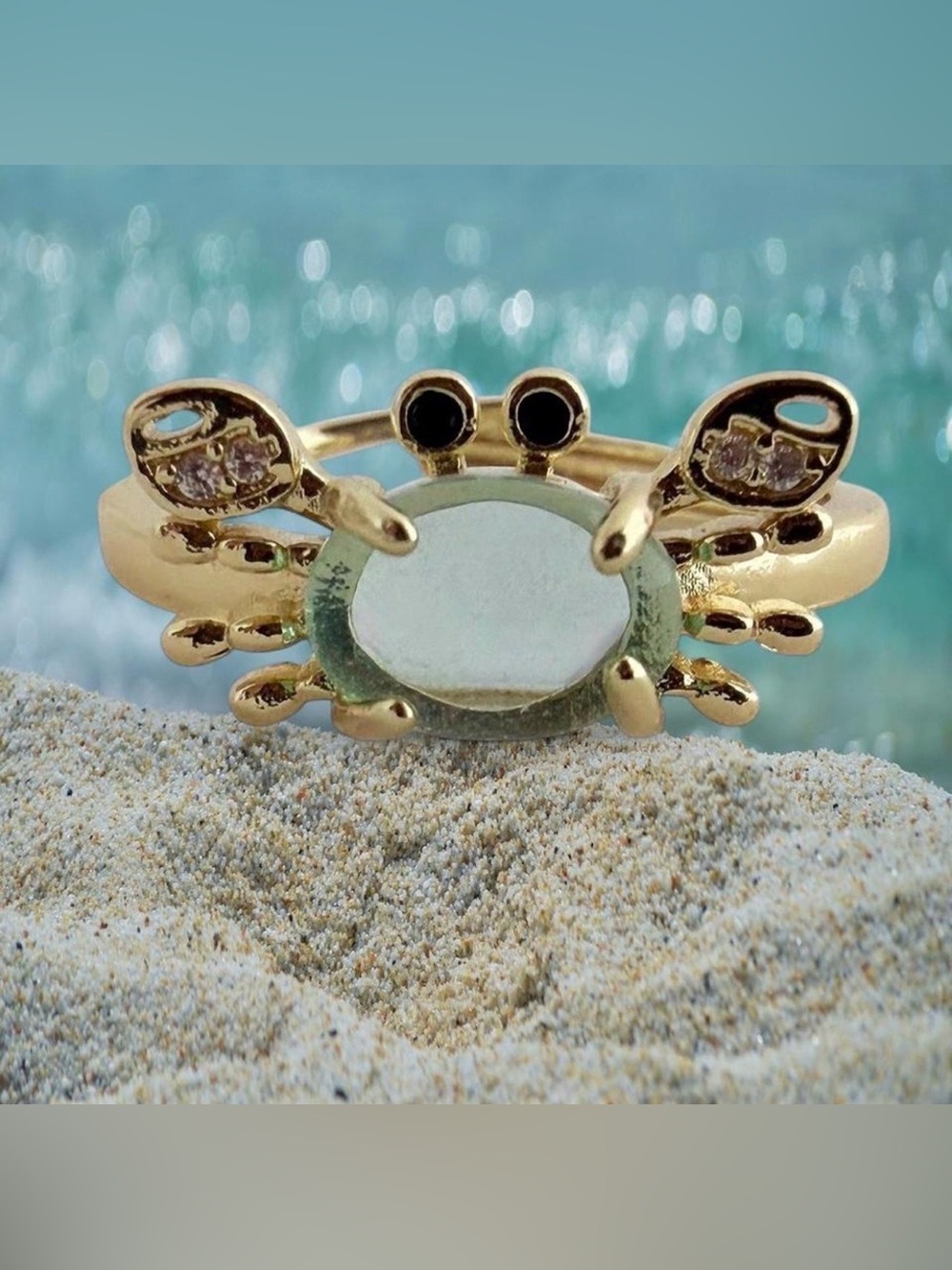 Whimsical Gold Crab Ring 🦀